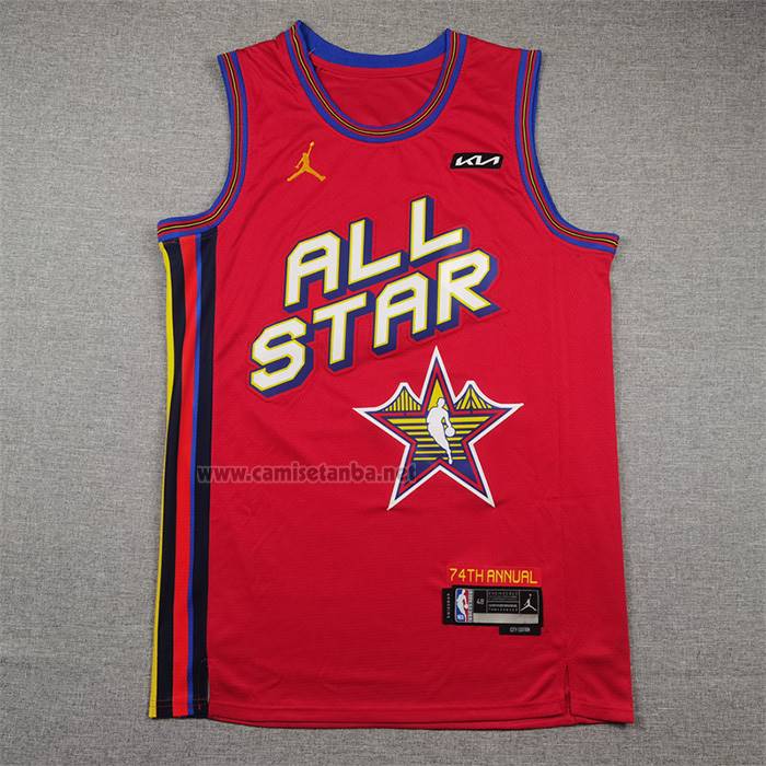 Camiseta All Star 2025 San Antonio Spurs Victor Wembanyama NO 1 Rojo